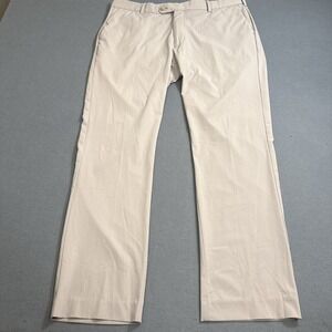 PANTS GOLF Peter Millar MEN 36X30 Crown Crafted  TAN Gray Performance Stretch